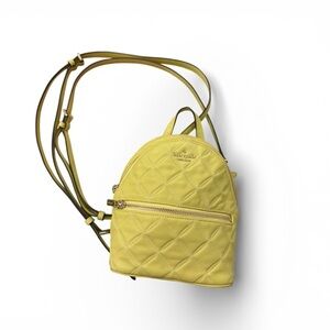 Kate Spade Natalia Mini Convertible Backpack in frosty lime -  Leather